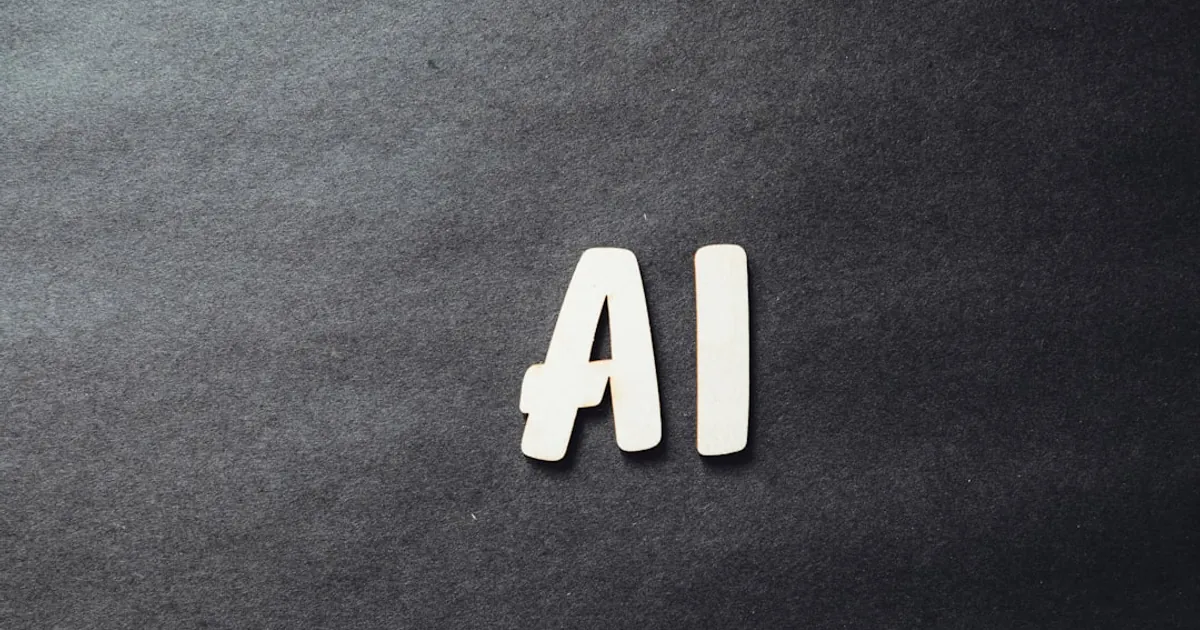 the word ai spelled in white letters on a black surface